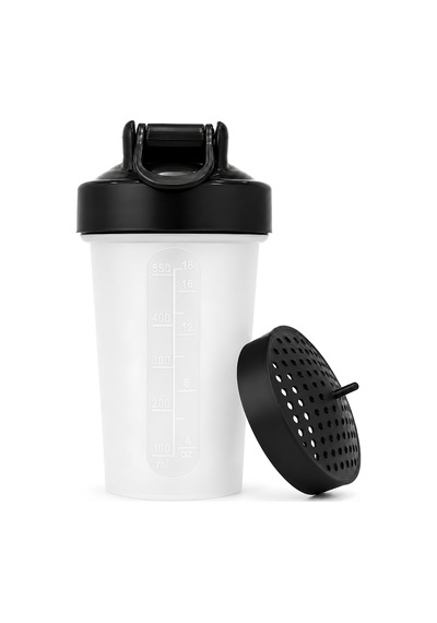 Just Shaker 550 Ml Ölçekli Ve Sızdırmaz Kapaklı Protein Shaker 2'li Set Siyah+beyaz Siyah-beyaz