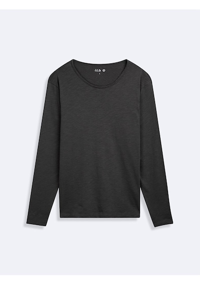 Ltb Uzun Kollu Bisiklet Yaka Basic Antrasit Sweatshırt Antrasit 2XL