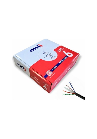 Onli 23awg Utp Cat6 Network Kablosu Siyah 100mt Yerli Üretim