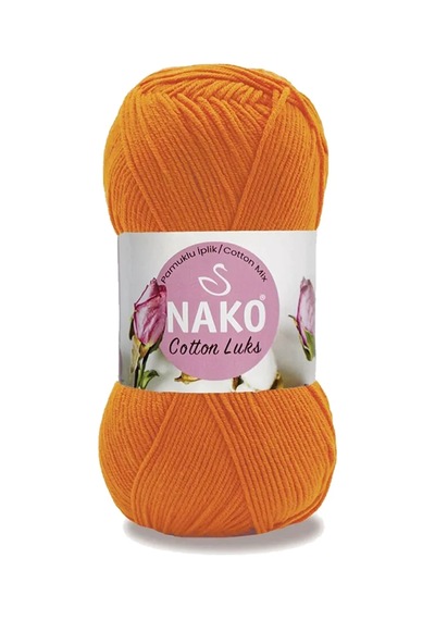 Tedar 5 Adet Cotton Lüks Yelek Tunik Kazak Bluz Hırka İpi Yünü Turuncu 97552 Najmaddin (No:1) 8.5Cm X 10.5 Cm