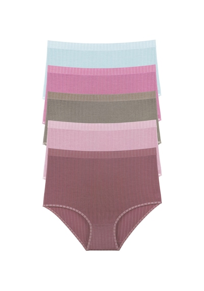 Sensu Kadın Fitilli Soft Renkler 5'li Yüksek Bel Külot Set - Kts3054 Karışık