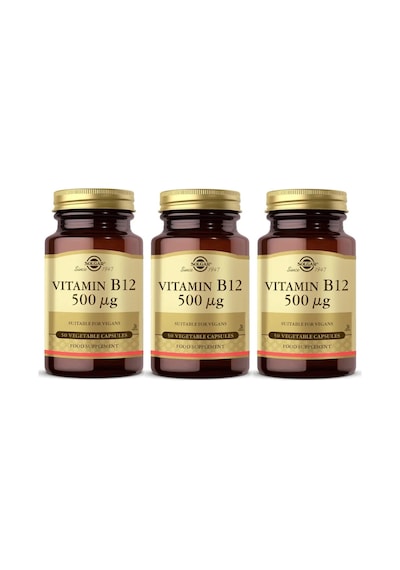 Solgar Vitamin B-12 500 MG 50 Kapsül 3'lü