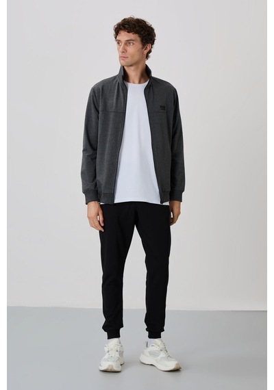 Tommy Life Anton Antrasit Melanj - Siyah Jogger Eşofman Takım - 85178 Antrasit - Siyah