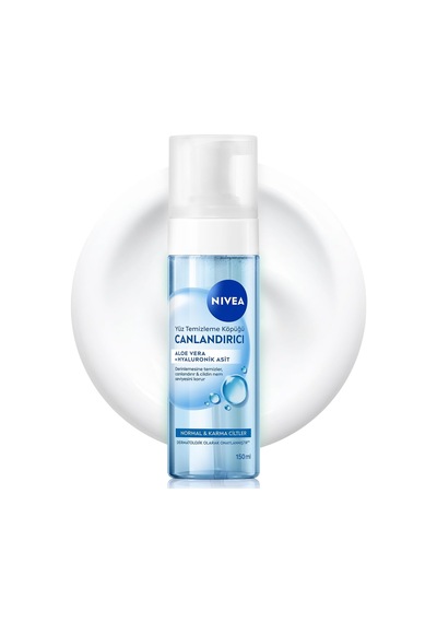Canlandırıcı Yüz Temizleme Köpüğü 150ml, Derinlemesine Temizleme,karma Normal Cilt, Aloe Vera, Hyaluronik Asit, Ferahlatıcı
