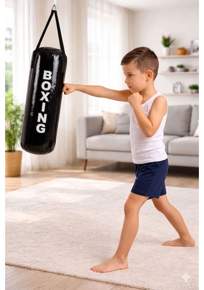 Spor Byfit 50 Cm x 20 Cm Siyah Çocuk Boks Torbası