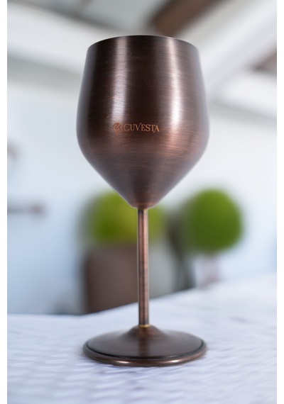 Cuvesta Modern El Yapımı Bakır Oksit Renk Kokteyl Bardak 20x8cm Siyah