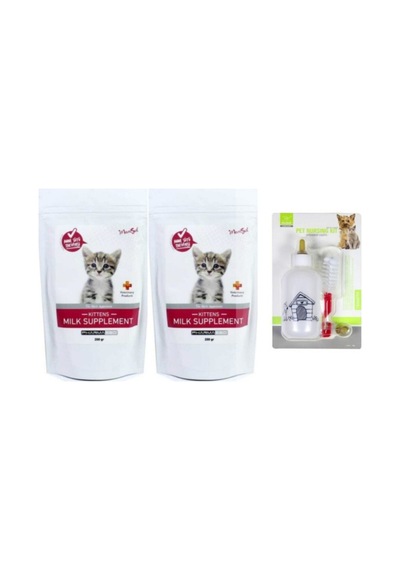 2 Adet Yavru Kedi Süt Tozu + Biberon Seti 100 Ml - 176266683