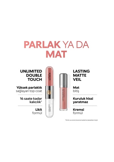 Ruj - Unlimited Double Touch - 120 Rosy Mauve Çok Renkli