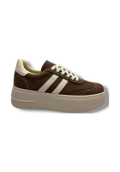 Şanzelize K16-26 Süet Deri Yüksek Anatomik Taban Bağcıklı Kadın Sneaker Kahve Bej Kahverengi Şanzelize K16-26 Süet Deri Yüksek Anatomik Taban Bağcıklı Kadın Sneaker Kahve Bej Kahverengi