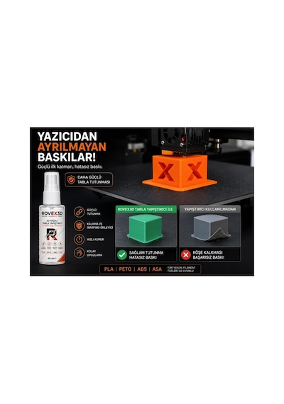 Rovex3d 3d Yazıcı Tabla Yapıştırıcısı 250 Ml