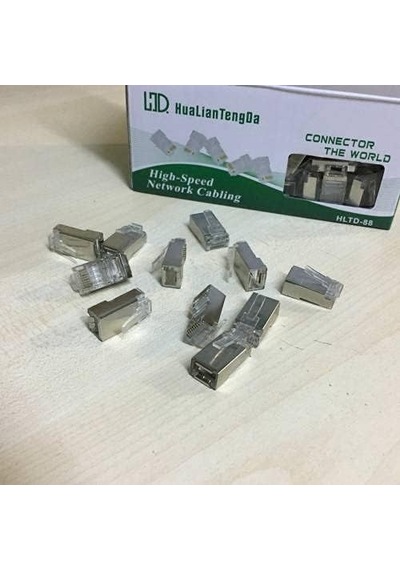 Platoon Rj 45 Metal Jak Konnektör 8p8c 100 Adet Metal Cat6 Uç Rj45