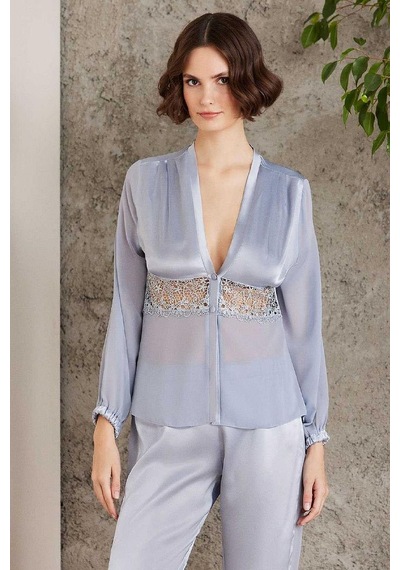 Pierre Cardin 6005 Kadın Saten Dantelli 6'lı Set-mist Mist