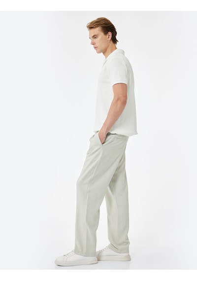 Koton Oversize Viskon Cep Detaylı Rayon Pileli Kumaş Yazlık Pantolon Gri 5sam40164hw Gri