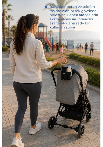 Babyjem 2'si 1 Arada Bebek Arabası Biberon - Bardak & Telefon Tutucu