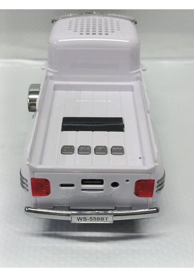 Nostaljik Bluetooth Radyo Fm Tf Mp3 Speaker Kamyon - Beyaz- Tek Ebat