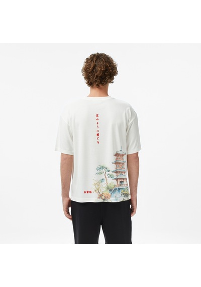 Unıted4 Regular Fit Erkek Bej T-shirt Pagoda