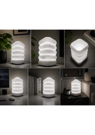 Soft Glow Masa Lambası - Fiş Bağlantılı Beyaz - Beyaz