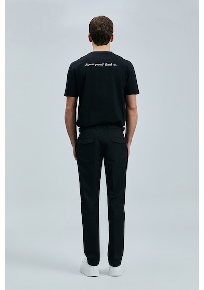 Lufian Funky Modern Grafik T- Shirt Siyah Siyah 111020254100100 Siyah