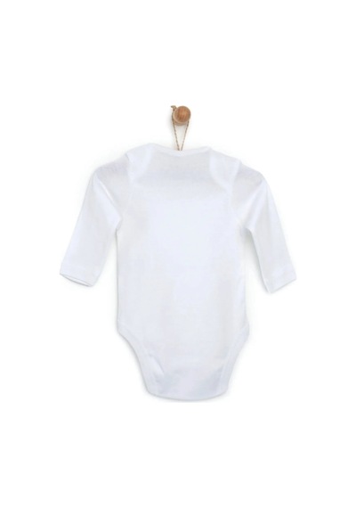 Mixibaby Mixi Baby %100 Pamuklu Çıtçıtlı Uzun Kol Bebek Body 3'lü Set Unisex Beyaz