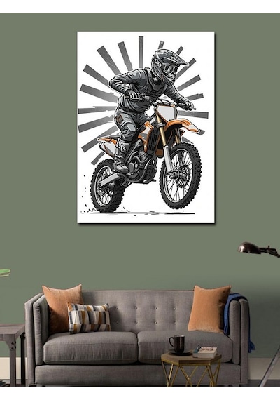 Kanvas Tablo Motorsiklet Ve Özgürlük 100cmx140cm
