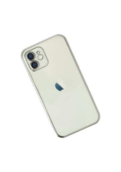 iPhone Uyumlu 12 Kılıf Razer Lensli Silikon - Gümüş