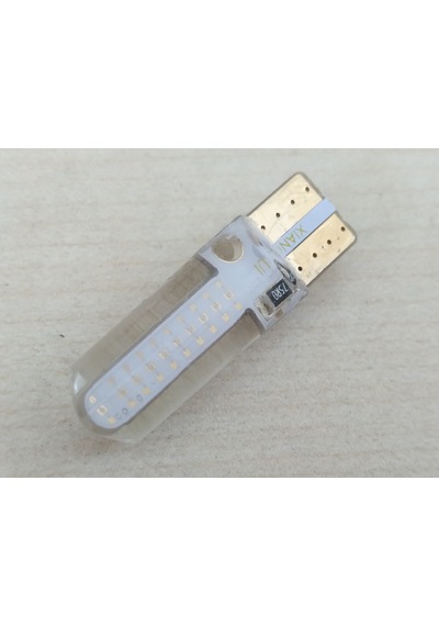 T10 Dipsiz Led Ampul 4adet Silikonlu Mavi 12v T10 Park, Sinyal, Plaka Ampulu