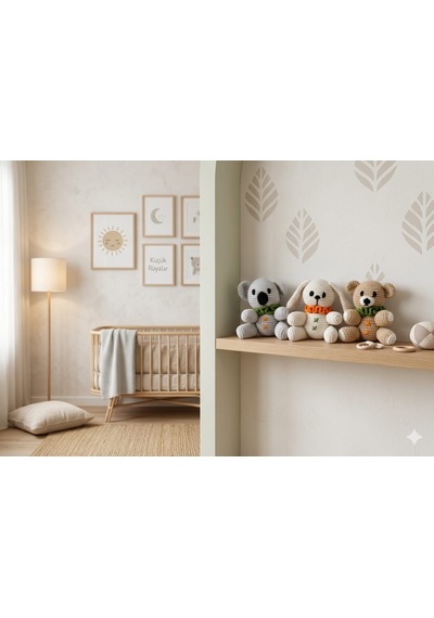 Amigurumi Oyuncak Bebek 3 Lü Set- Uyku Arkadaşı-montessori- Waldorf 001