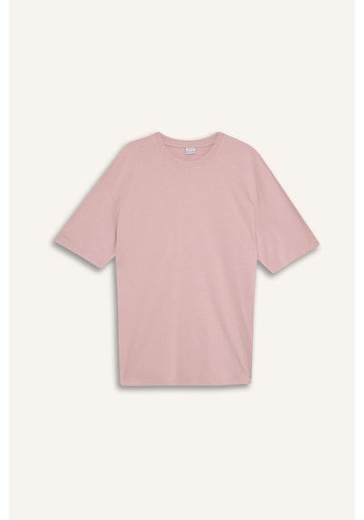 DeFacto %100 Pamuk Oversize Geniş Kalıp Bisiklet Yaka Basic Düz Kısa Kollu Tişört T7037AZ25SMPR347 DeFacto %100 Pamuk Oversize Geniş Kalıp Bisiklet Yaka Basic Düz Kısa Kollu Tişört T7037AZ25SMPR347