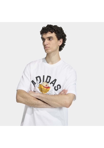 Adidas Ks7616 Gfx T Erkek Tişört Beyaz