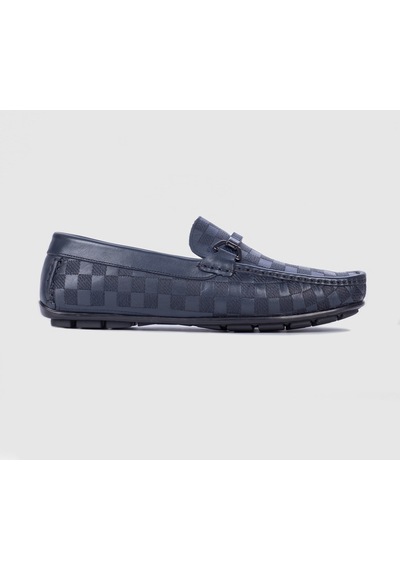 Cabani Hakiki Deri Lacivert Erkek Loafer Ayakkabı Lacivert (521648739) Lacivert