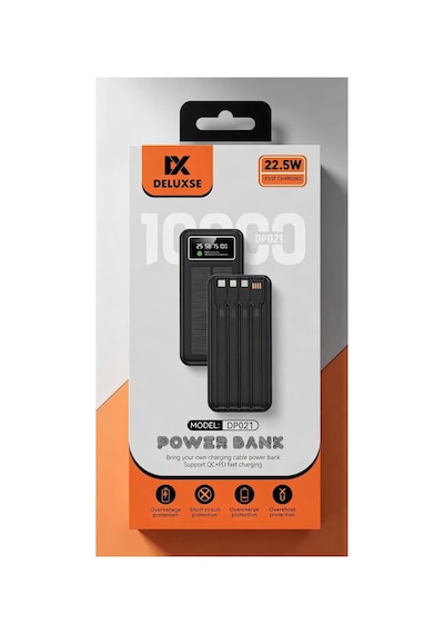 Güneş Enerjisiyle Dolan Powerbank Siyah