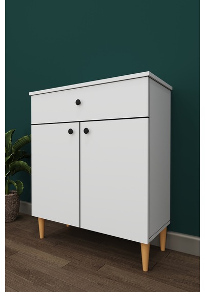 Modern Çekmeceli Çok Amaçlı Mutfak Banyo Dolabı %100 Mdf Erzak Kiler Dolabı Fd01 Beyaz