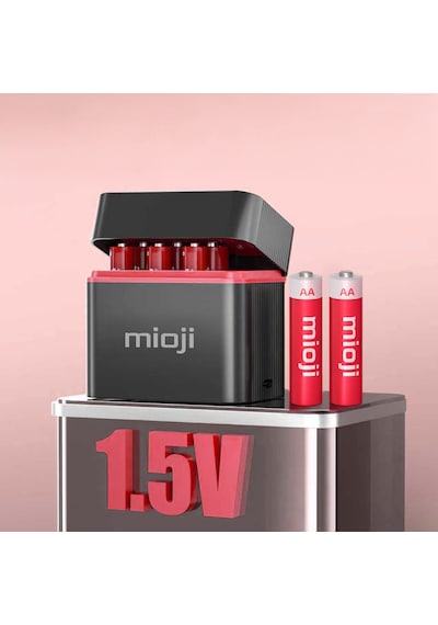 Mioji BT12 AA ve AAA 1.5V Pil Şarj Cihazı Siyah