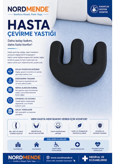 Veraura Lifestyle Hasta Çevirme Yastığı Yatakta Hasta Döndürme Ve Pozisyonlama Destek Yastığı Standart Veraura Lifestyle Hasta Çevirme Yastığı Yatakta Hasta Döndürme Ve Pozisyonlama Destek Yastığı Standart