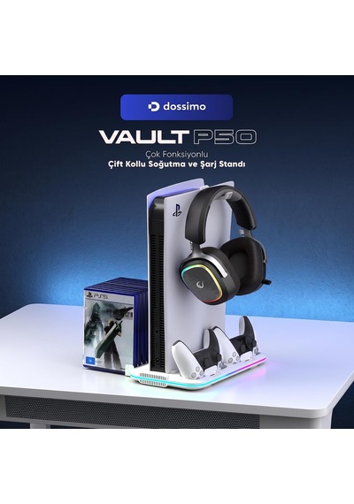 Ps5/slim/pro Soğutucu Ledli Stand Ve Joystick Şarj İstasyonu