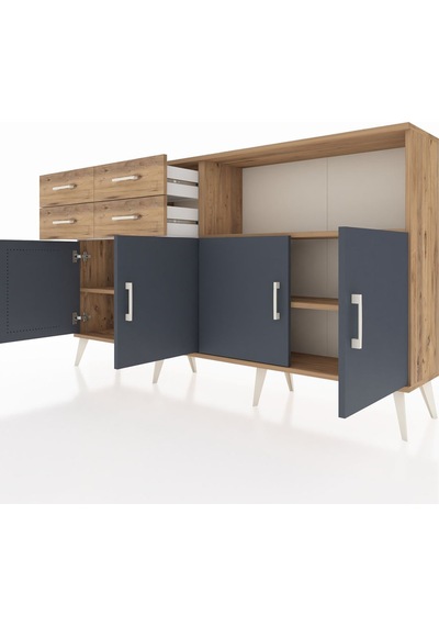 Arges Konsol 4 Raflı 4 Çekmeceli 4 Kapaklı 176x30x99 Çam-antrasit/çam Antrasıt/atlas Çam - Atlas Çam Arges Konsol 4 Raflı 4 Çekmeceli 4 Kapaklı 176x30x99 Çam-antrasit/çam Antrasıt/atlas Çam - Atlas Çam