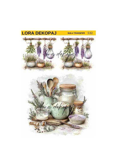 Lora Dekopaj Sulu Transfer Kağıdı - 532 25x35 Cm