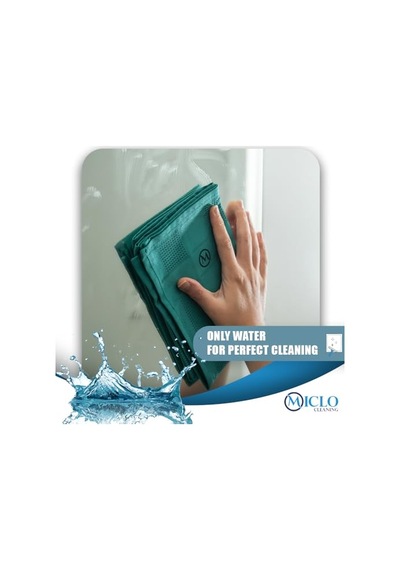 Mıclo Cleanıng Mikrofiber Temizlik Bezi Sihirli Bez, Cam Bezi Ayna Bezi 4lü Paket Zümrüt Serisi Açık Bej
