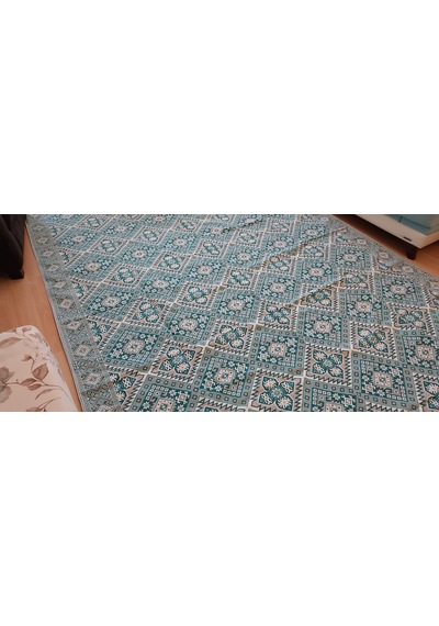 Algelsineve 6 m2 Eşme Desen, Serme, Çok Amaçlı Halı Örtüsü, Pike, Mavi