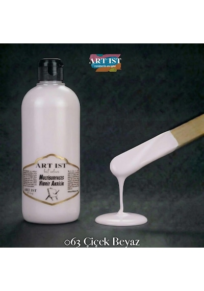 Multisurfaces Hibrit Akrilik Boyalar - 063 Fuşya Ahşap, Taş Tozu, Hobi, Dıy 063 Çiçek Beyaz