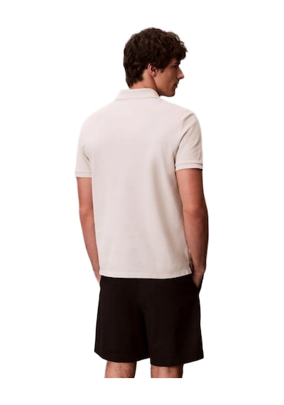 Calvin Klein Lv040em269 Ss Monogram Pique Erkek Polo Tişört Krem