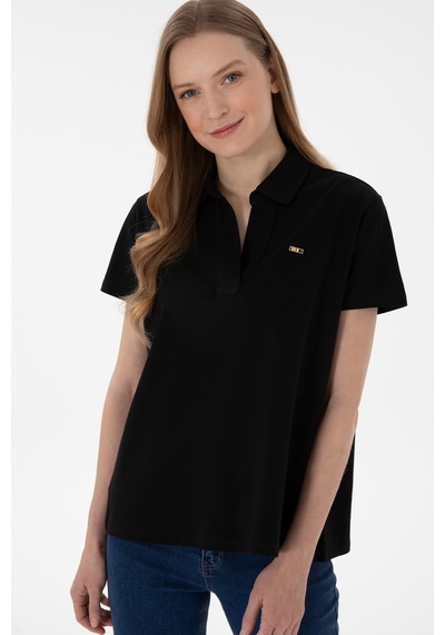 U.S. Polo Assn. Kadın Siyah Basic Polo Yaka Tişört 50305700-VR046 U.S. Polo Assn. Kadın Siyah Basic Polo Yaka Tişört 50305700-VR046