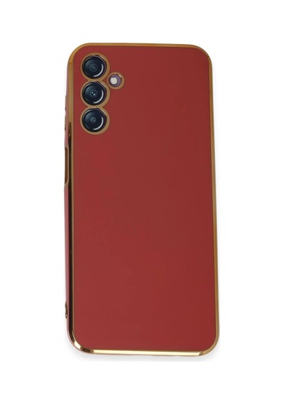 Samsung Uyumlu Galaxy M14 5g Uyumlu Kılıf Volet Silikon - Kırmızı