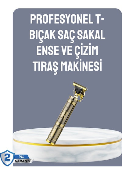 Techmrt Lcd Ekranlı Şarjlı Tıraş Makinesi Erkek Saç Sakal Kesme