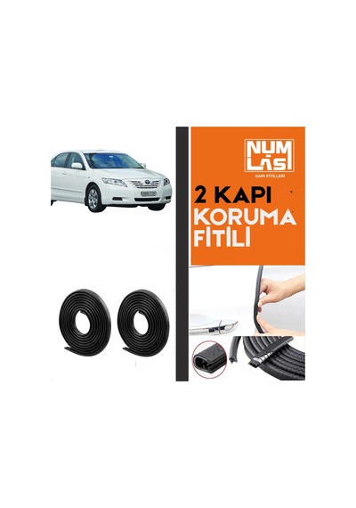 Toyota Camry 2007-2009 İki Kapı Koruma Fitili Siyah Renk Numlas-a Kalite-nm2830