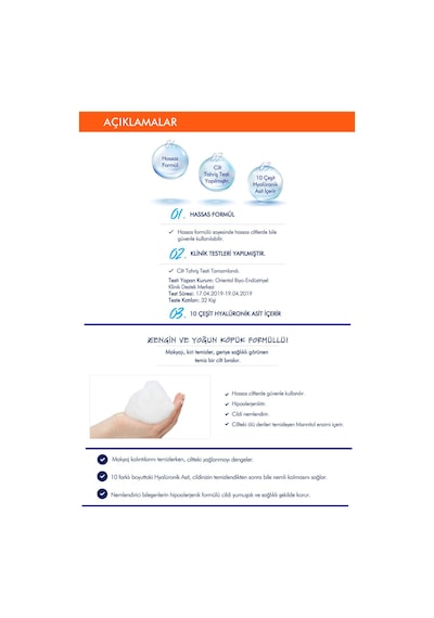 Missha Super Aqua Hyalron Cleansing Foam Hyalüronik Asit İçeren Nemlendirici Makyaj Temizleme Köpüğü 200 ML