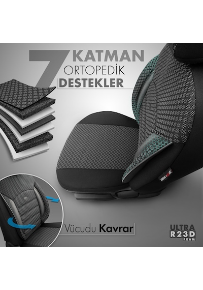 Otom Sport Plus Ekstra Destekli Özel Dokulu Oto Koltuk Kılıfı 550021759