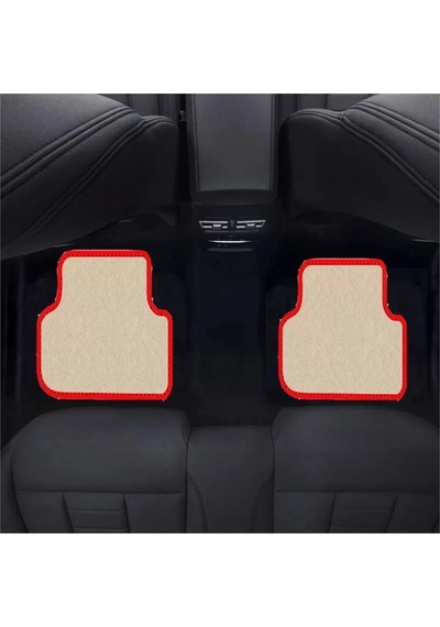 Volkswagen Caddy 2010 - 2015 Bej Halı Kırmızı Kenar Petek Topuk