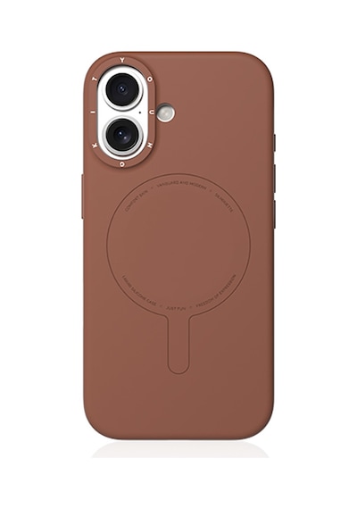 Apple Uyumlu iPhone 17  Kılıf M-safe Şarj Özellikli Youngkit Morandi Serisi Kapak Kahverengi Kahverengi
