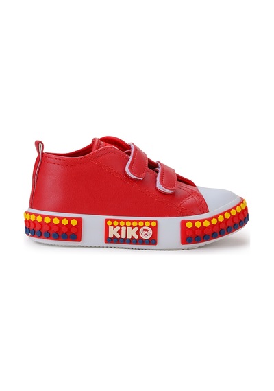 Kiko Kids Kach Cırtlı Kız Bebek Günlük Spor Ayakkabı Kırmızı